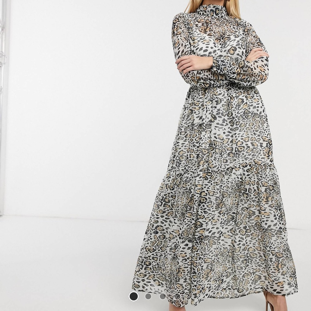 ASOS leopard maxi dress